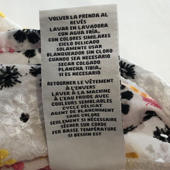 NEW Ruby Rd Womens Multicolor Tropical Blouse Short Sleeve Ruched Side Size M - Picture 13 of 16